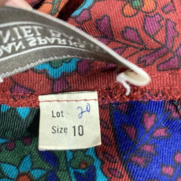 Vintage Joan Sparks Elizabeth Barrett Dress Women's SZ 10 Paisley Long Modest - Picture 11 of 12